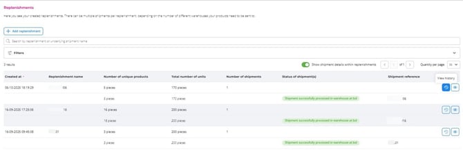 REPL_with shipment details